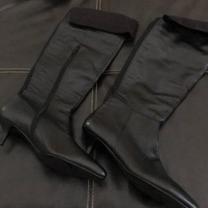 Black Leather Nine West Boots 8.5M